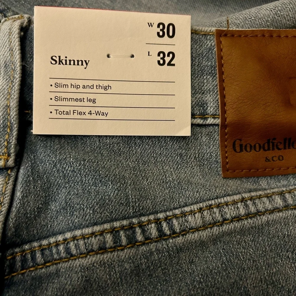 Goodfellow Total Flex Mens Skinny Slim Jeans 30x32 Cartridge Blue Stretch NWT - Picture 5 of 7